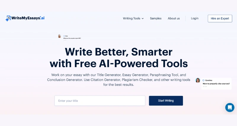 WriteMyEssays.AI - AI Tool Preview