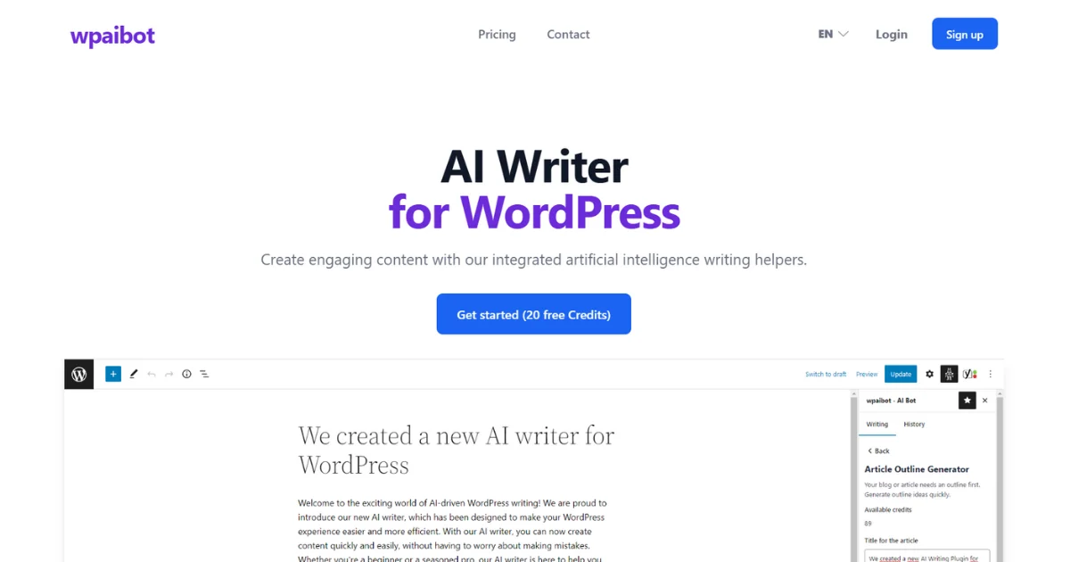 Wpaibot - AI Tool Preview