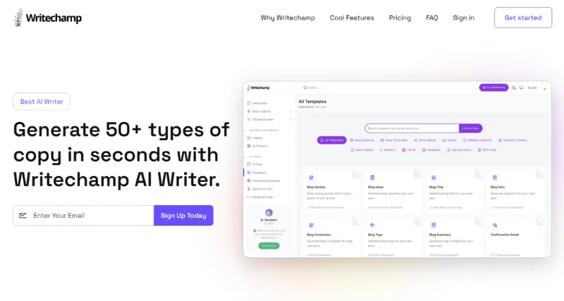 Writechamp - AI Tool Preview