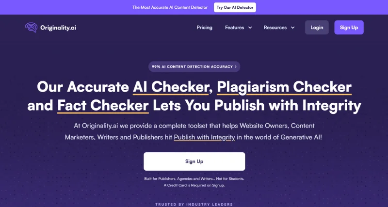 Originality AI - AI Tool Preview
