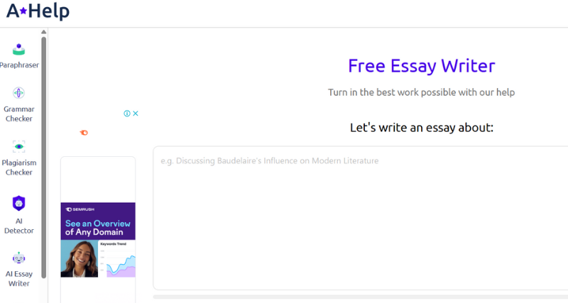 AHelp - AI Tool Preview