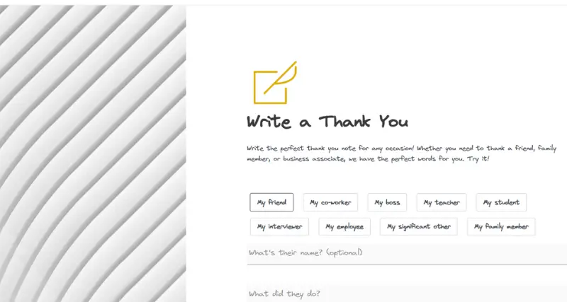 ThankYouNote - AI Tool Preview