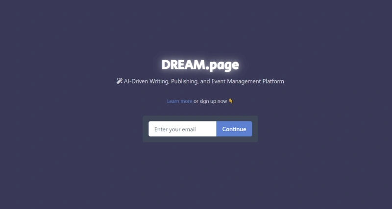 DREAM.page - AI Tool Preview