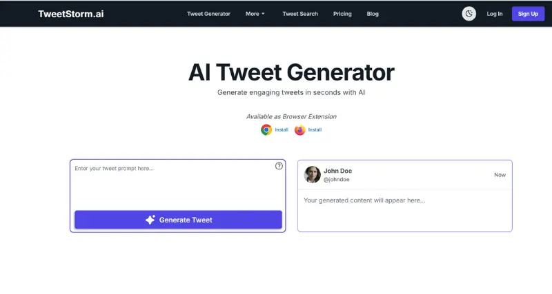 TweetStorm.ai - AI Tool Preview