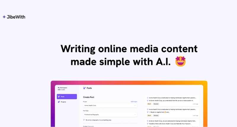 JibeWith - AI Tool Preview
