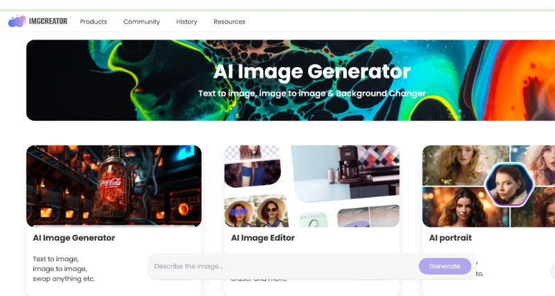 Imgcreator - AI Tool Preview