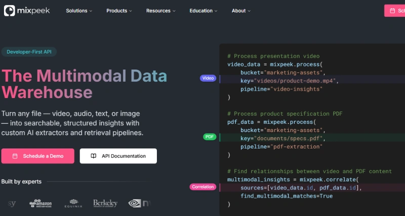 mixpeek - AI Tool Preview