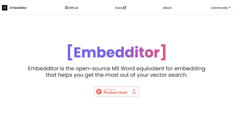 Embedditor - AI Tool Preview