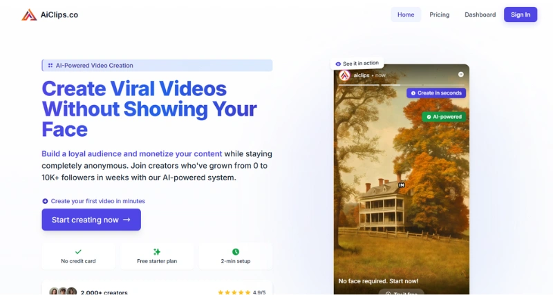 AiClips.co - AI Tool Preview