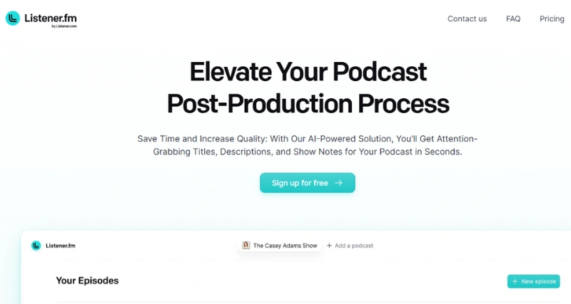 Listener.fm - AI Tool Preview