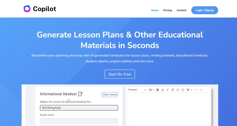 Education CoPilot - AI Tool Preview
