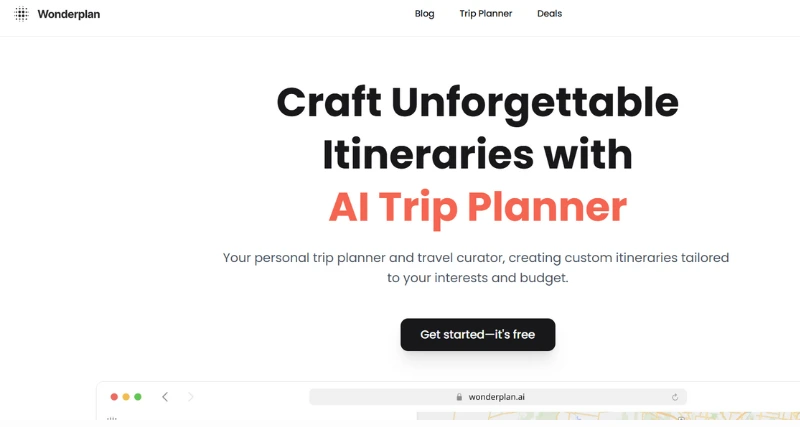 Wonderplan - AI Tool Preview