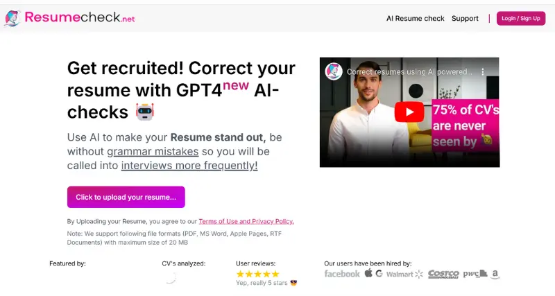 ResumeCheck - AI Tool Preview