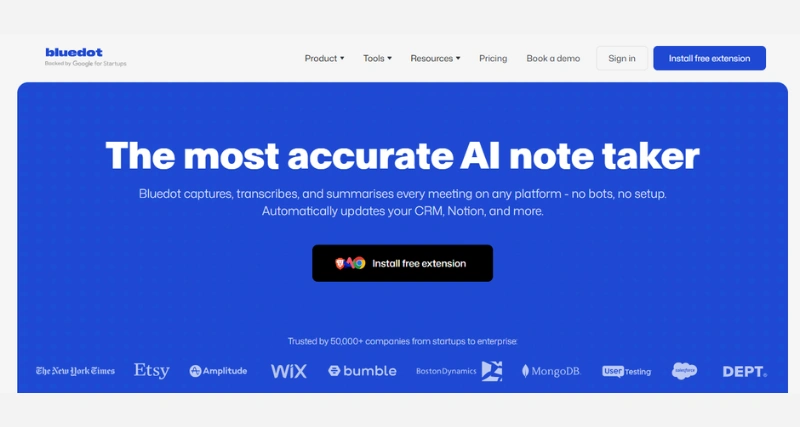 bluedot - AI Tool Preview
