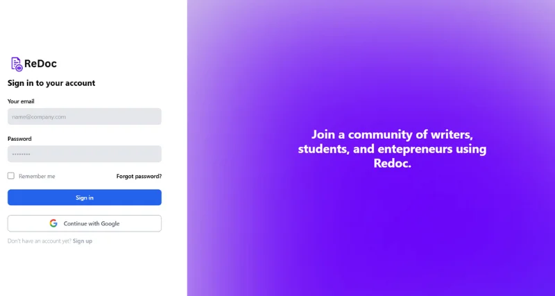 ReDoc - AI Tool Preview