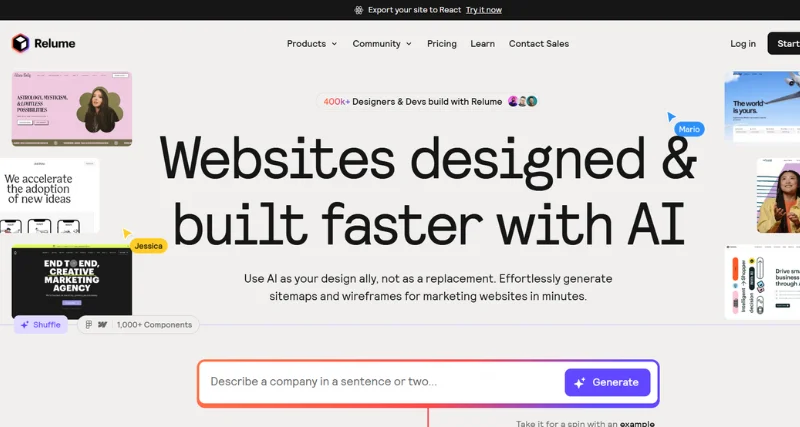 Relume - AI Tool Preview
