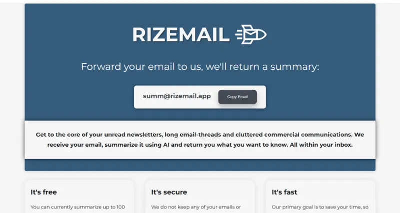 Rizemail - AI Tool Preview
