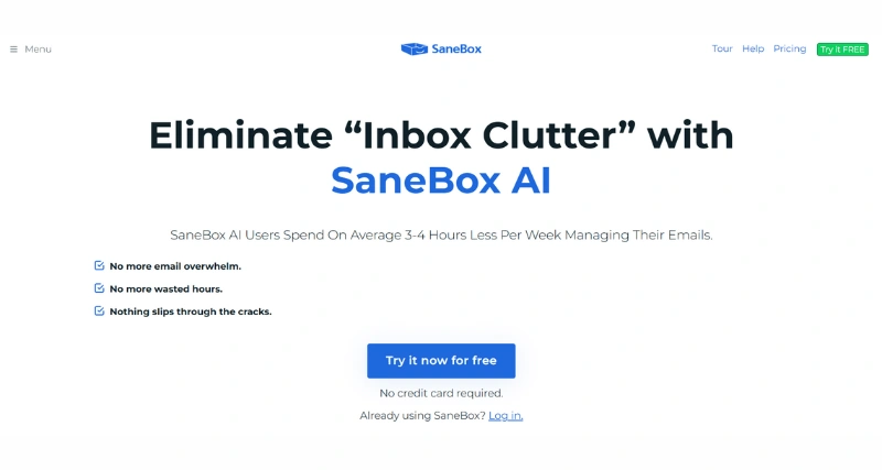 SaneBox - AI Tool Preview