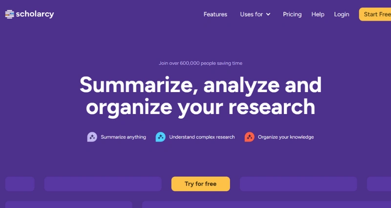 Scholarcy - AI Tool Preview