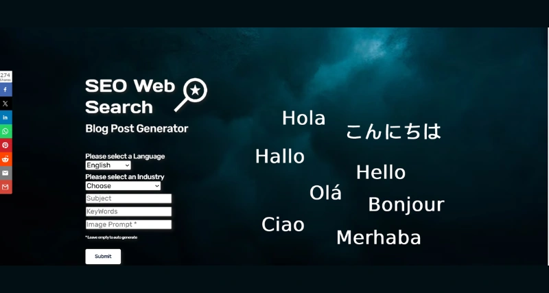 SEO Web Search - AI Tool Preview