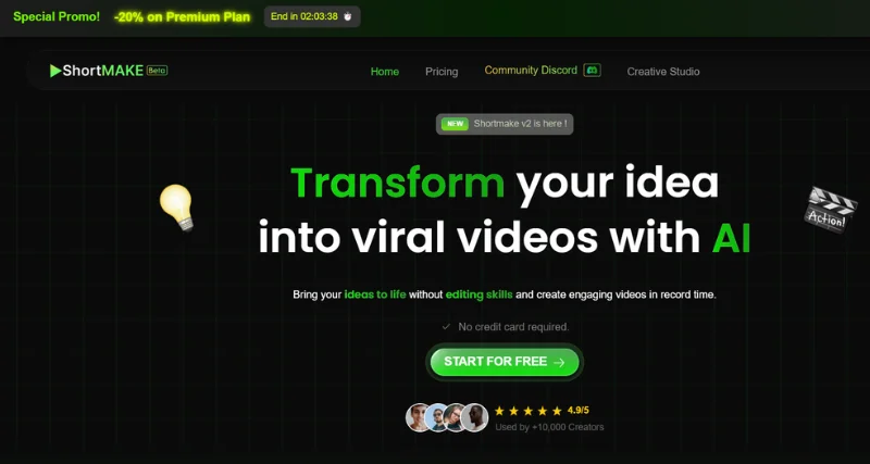 Shortmake - AI Tool Preview