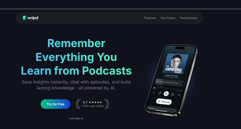 Snipd - AI Tool Preview