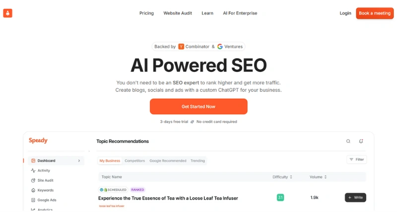 Speedy - AI Tool Preview