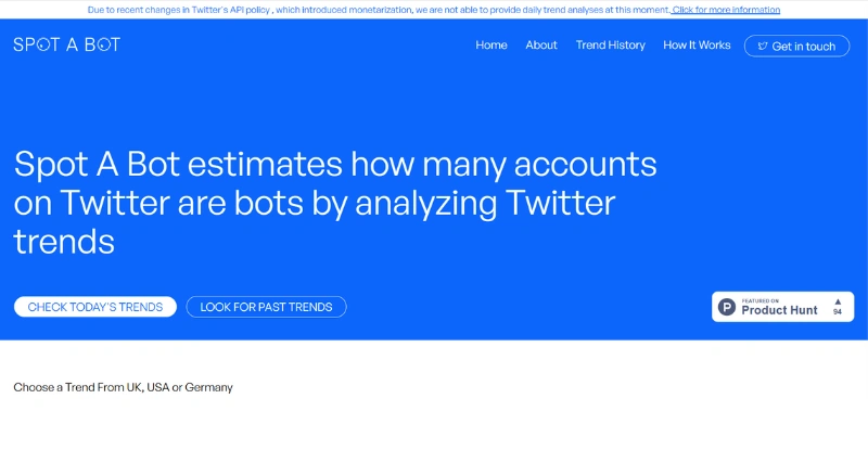 Spot a bot - AI Tool Preview
