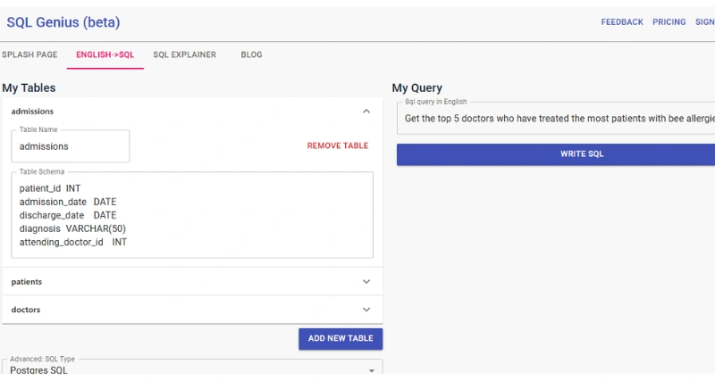 SQL Genius - AI Tool Preview