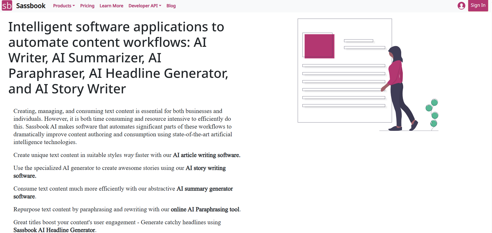 sassbook - AI Tool Preview