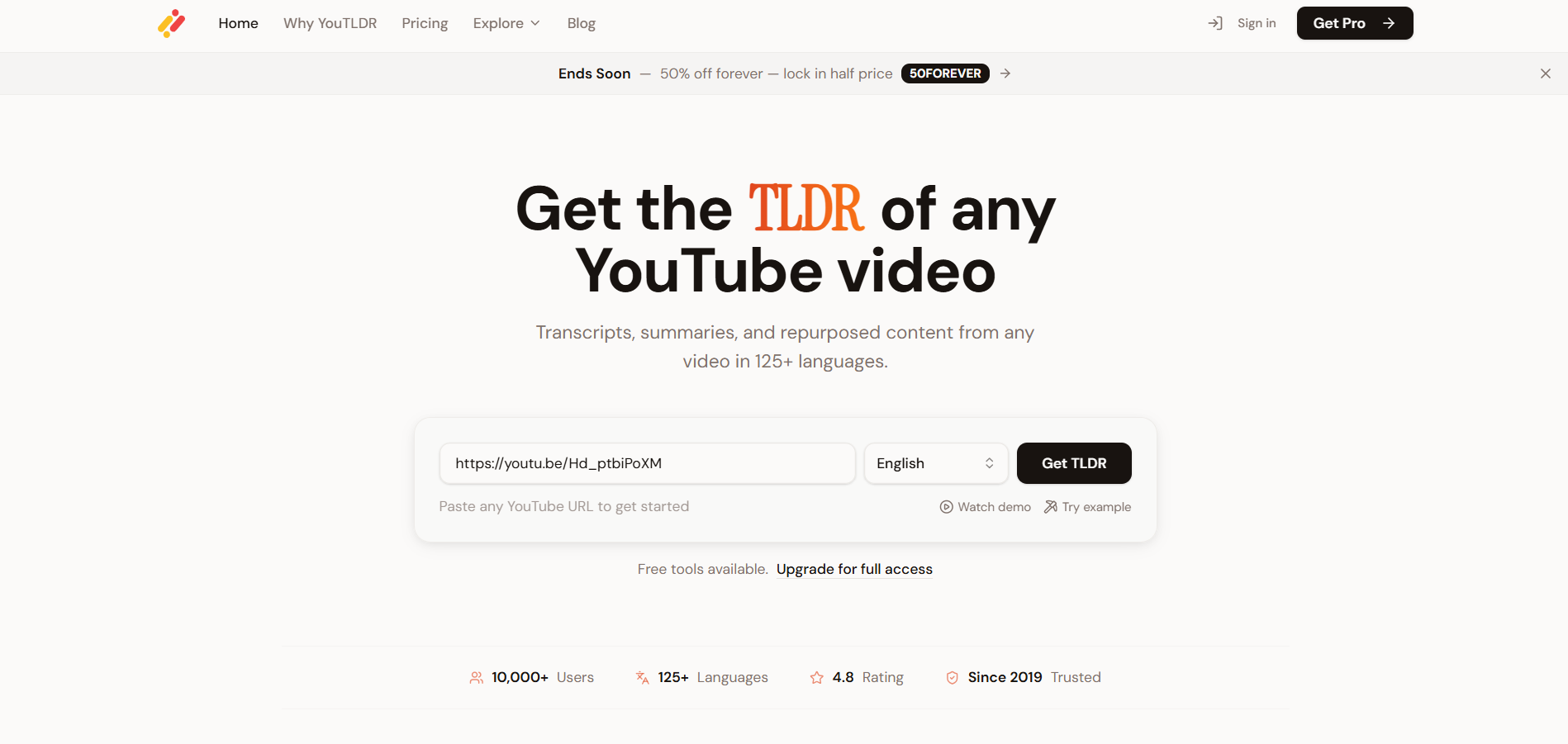 you-tldr - AI Tool Preview