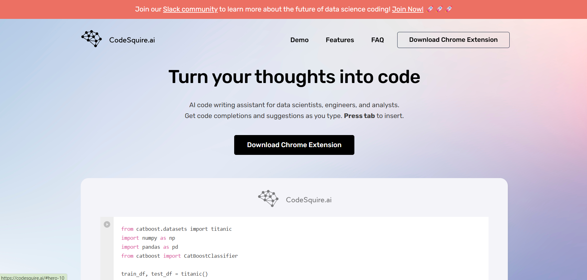 CodeSquire.ai - AI Tool Preview