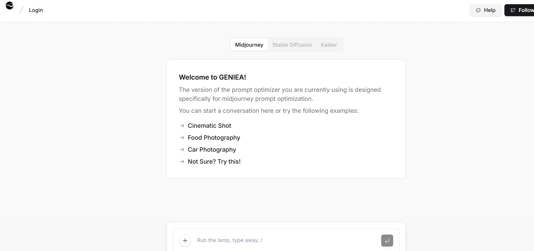 Geniea - AI Tool Preview