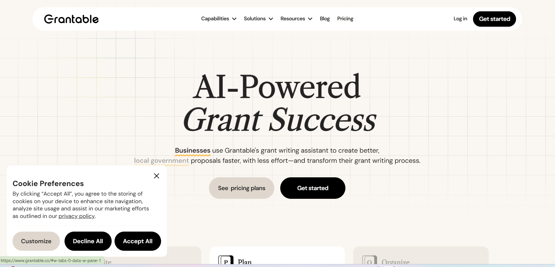 grantable - AI Tool Preview